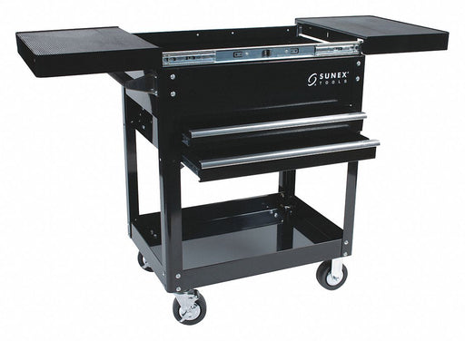 Compact Slide Top Utility Cart Black