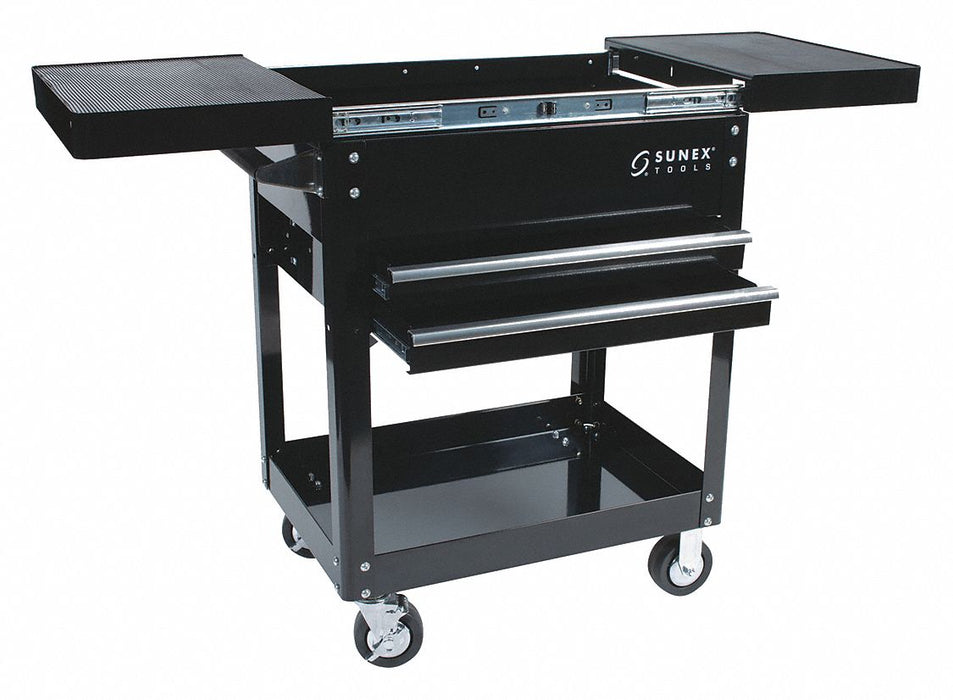 Compact Slide Top Utility Cart Black