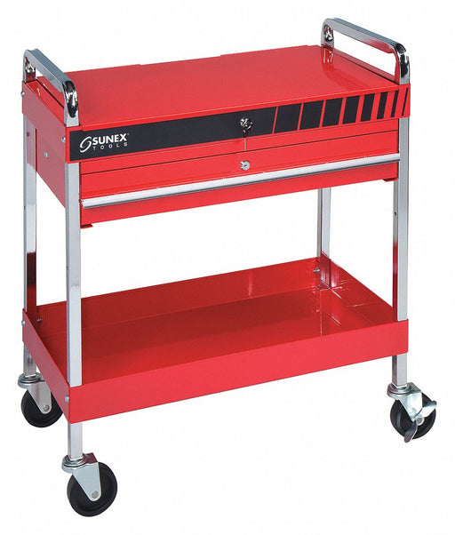 Service Cart w/ Locking Top and Drawer