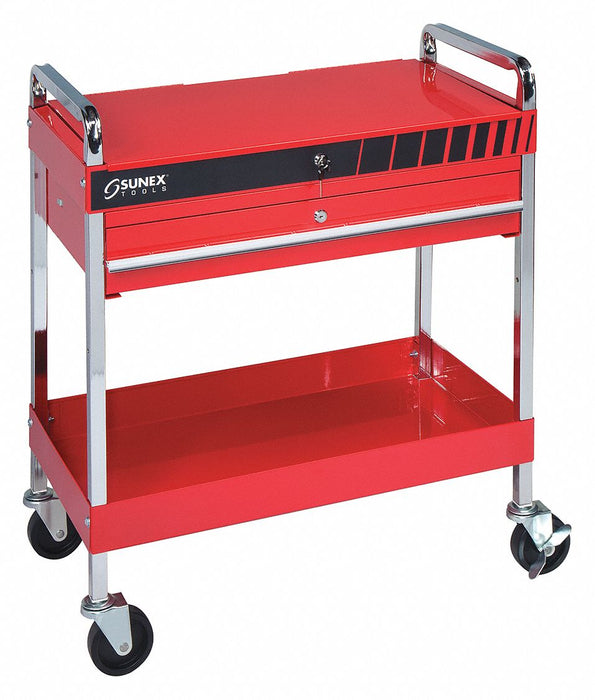 Service Cart w/ Locking Top and Drawer
