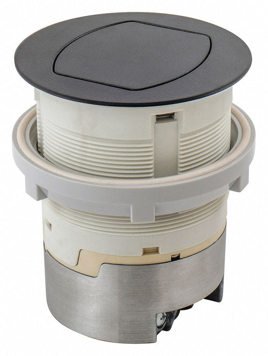 Ktcn Cntr Rcpt Flush Black 15A Kit