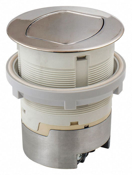 Ktcn Cntr Rcpt Flush Nickel 15A Kit