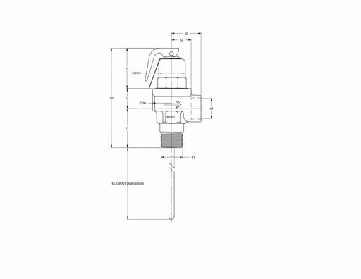 T and P Relief Valve MNPT x FNPT