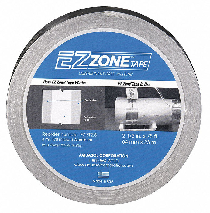 Aluminum Tape 2.5 in W 75 ft L Silver