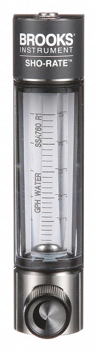 Flowmeter Water .2 to 5 GPH Glass