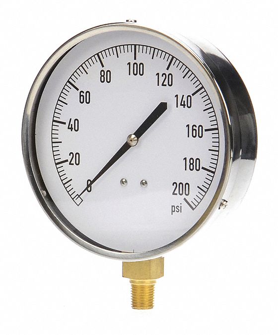 G3995 Pressure Gauge Mechanical Cont 4-1/2 In