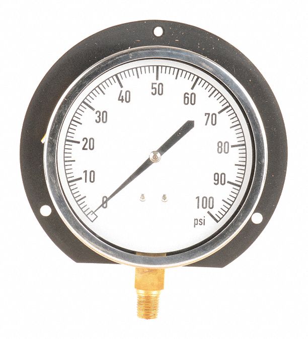 Pressure Gauge Mechanical Cont 4-1/2 In