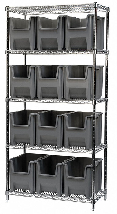 G3472 Bin Shlvng 18inx74inx36in Gray