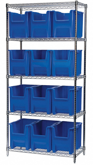 G3472 Bin Shlvng 18inx74inx36in Blue