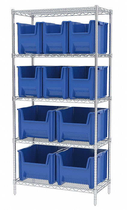 G3474 Bin Shlvng 18inx74inx36in Blue