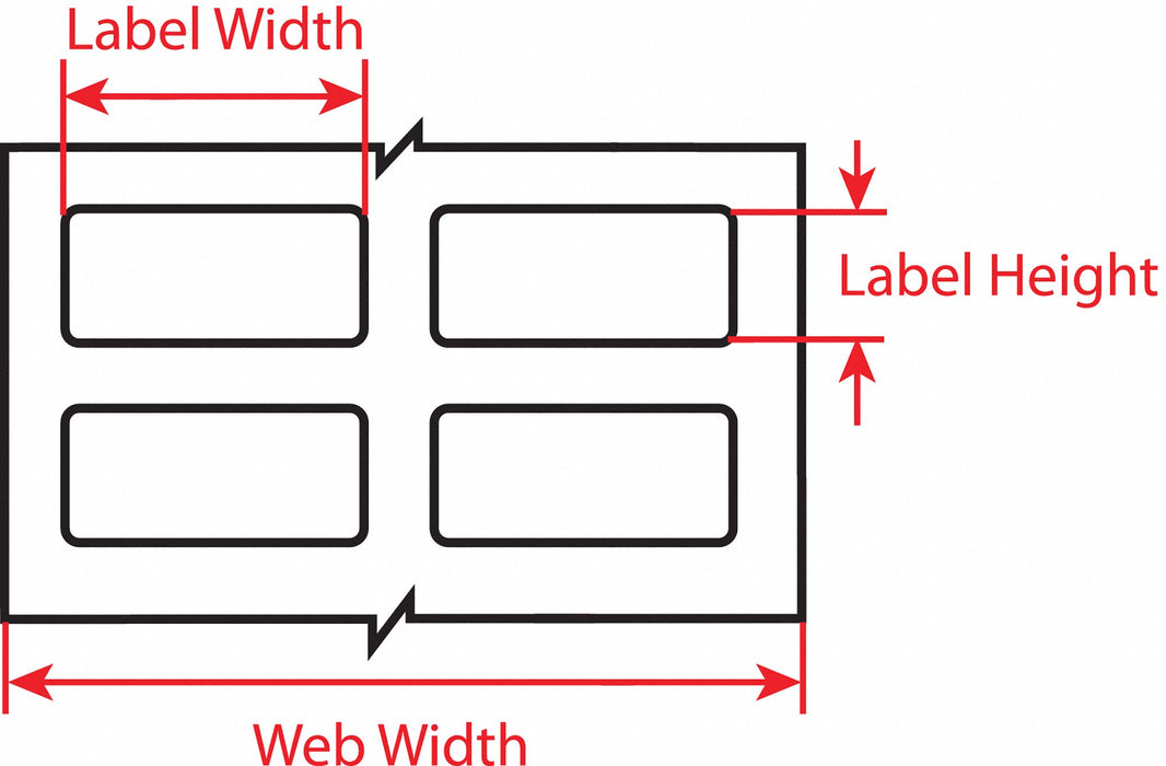 Pre-Cut Label Stock Roll White Matte