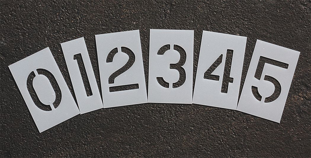 StencilSet NumberSet Polyethylene 12pcs