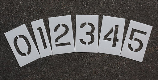 Pavement Stencil 6 in Number Kit 1/8