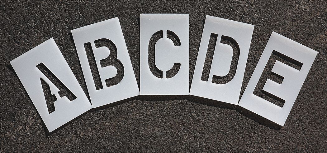 StencilSet LetterSet Polyethylene 28pcs