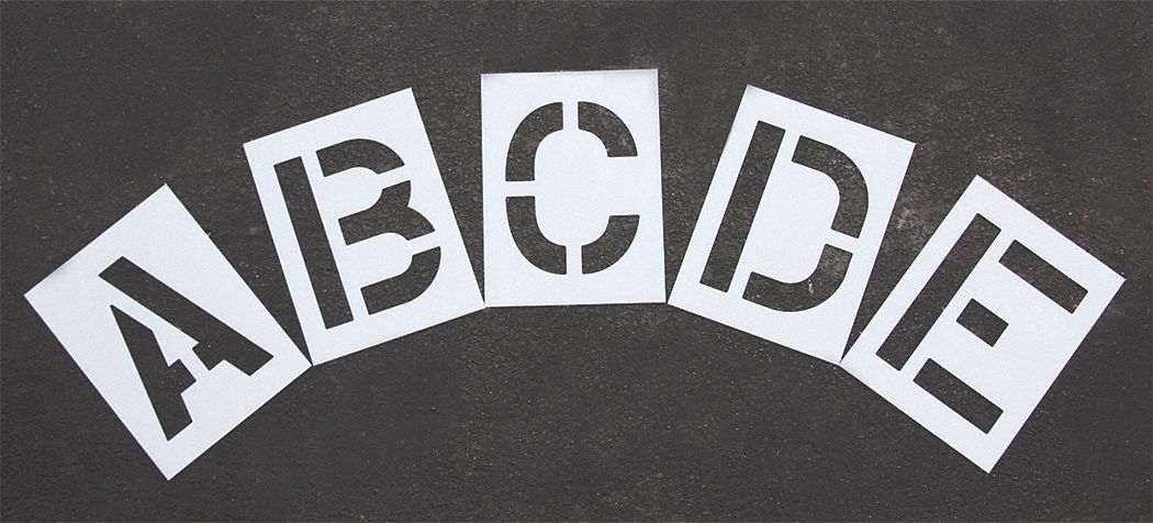 StencilSet LetterSet Polyethylene 28pcs