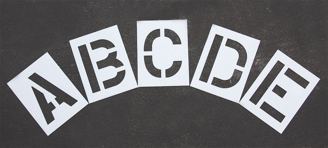 StencilSet LetterSet Polyethylene 28pcs