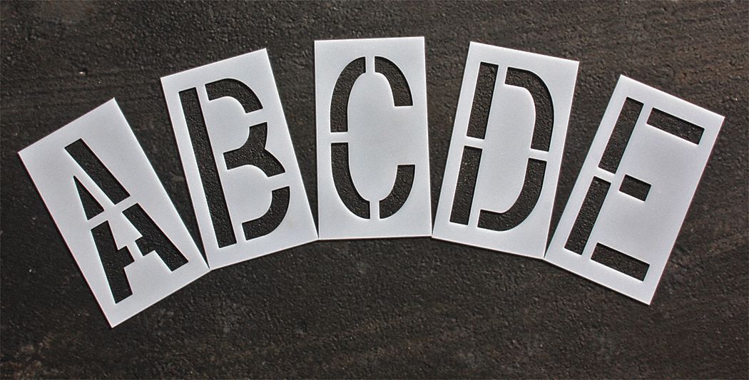 StencilSet LetterSet Polyethylene 28pcs