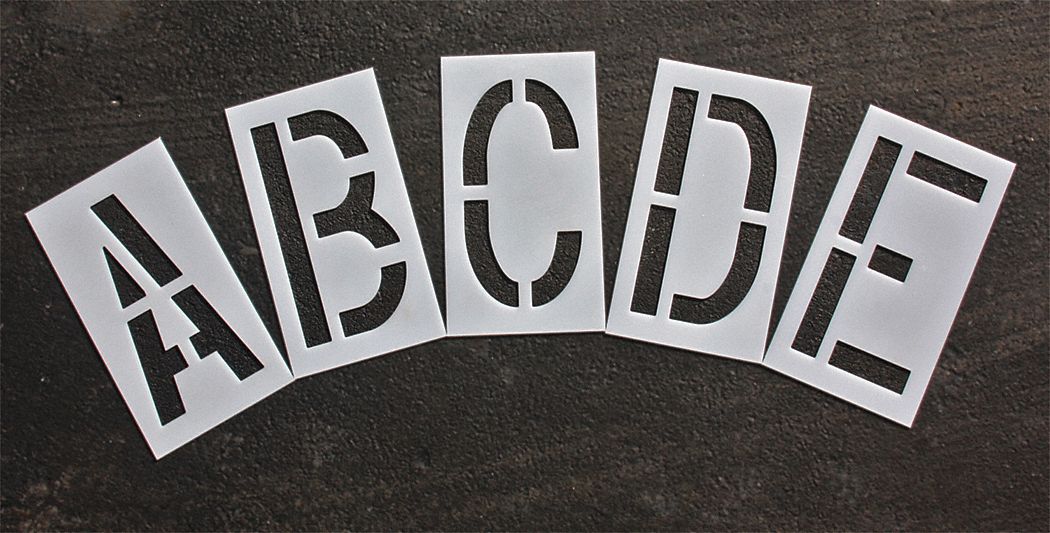 StencilSet LetterSet Polyethylene 28pcs