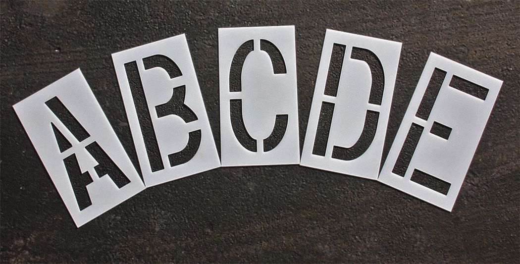 StencilSet LetterSet Polyethylene 28pcs