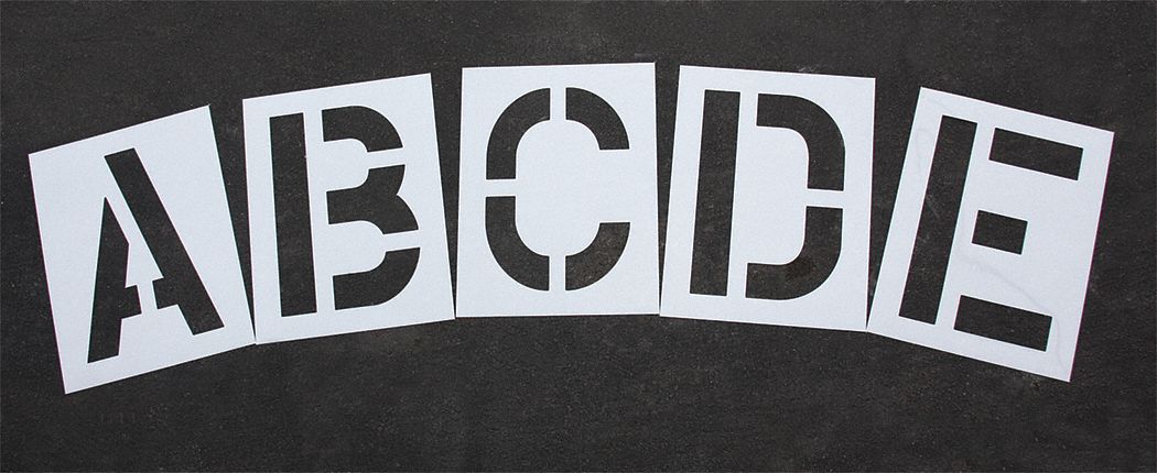 StencilSet LetterSet Polyethylene 28pcs