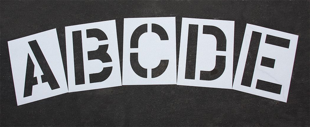 StencilSet LetterSet Polyethylene 28pcs