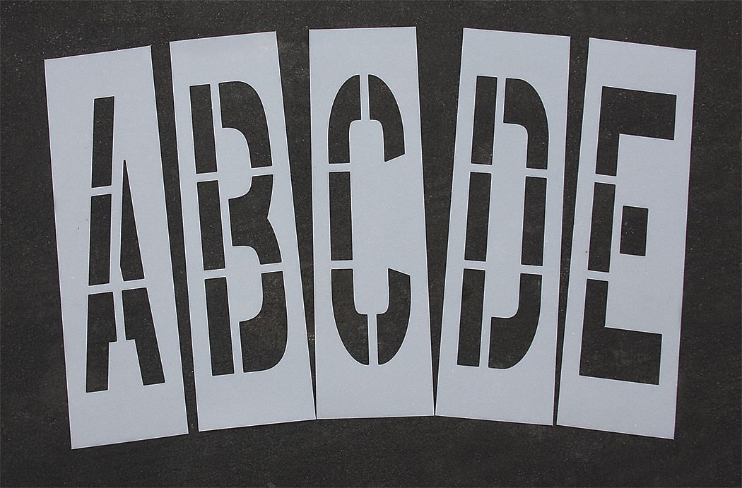 StencilSet LetterSet Polyethylene 28pcs