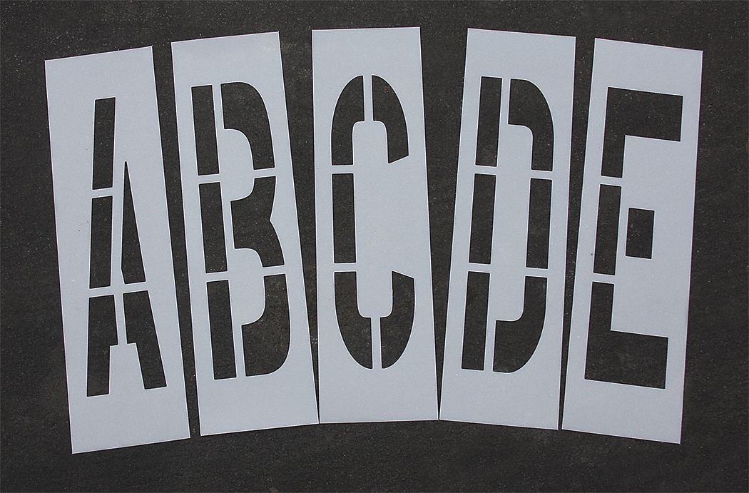 StencilSet LetterSet Polyethylene 28pcs