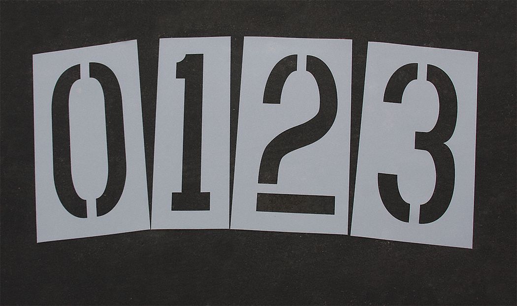 StencilSet NumberSet Polyethylene 12pcs