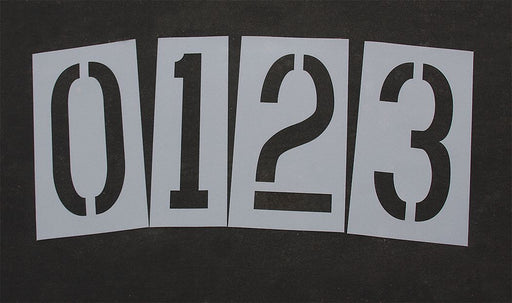 StencilSet NumberSet Polyethylene 12pcs