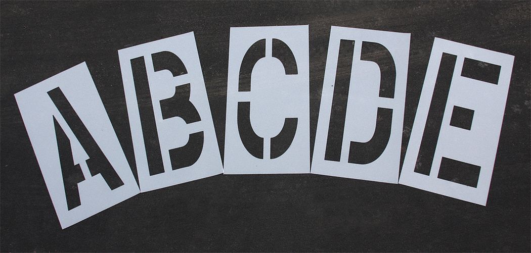 StencilSet LetterSet Polyethylene 28pcs