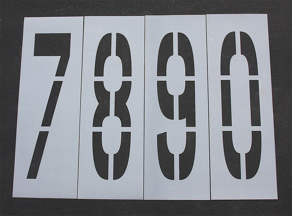 StencilSet NumberSet Polyethylene 12pcs