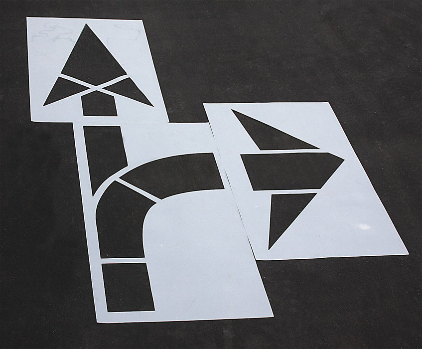 Stencil Set Symbol Polyethylene 3 pcs
