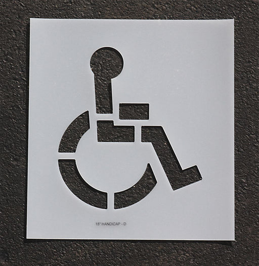 Pavement Stencil 15 in Handicap 1/16