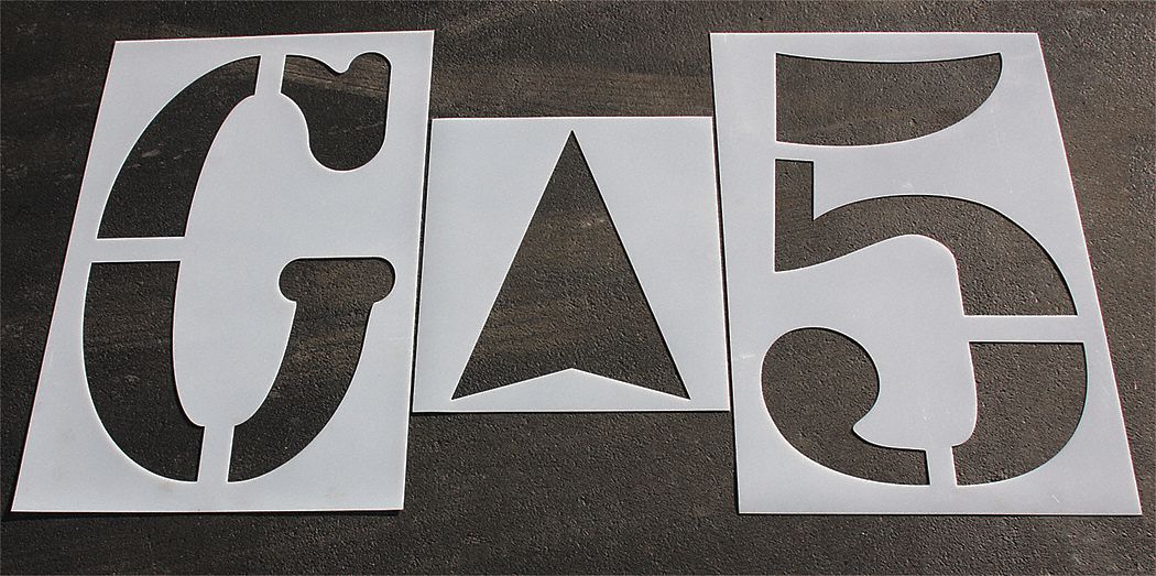 IndivStencil Symbol Polyethylene 8pcs