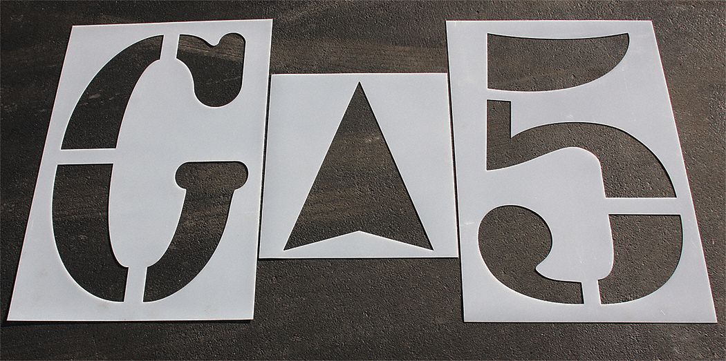 IndivStencil Symbol Polyethylene 8pcs