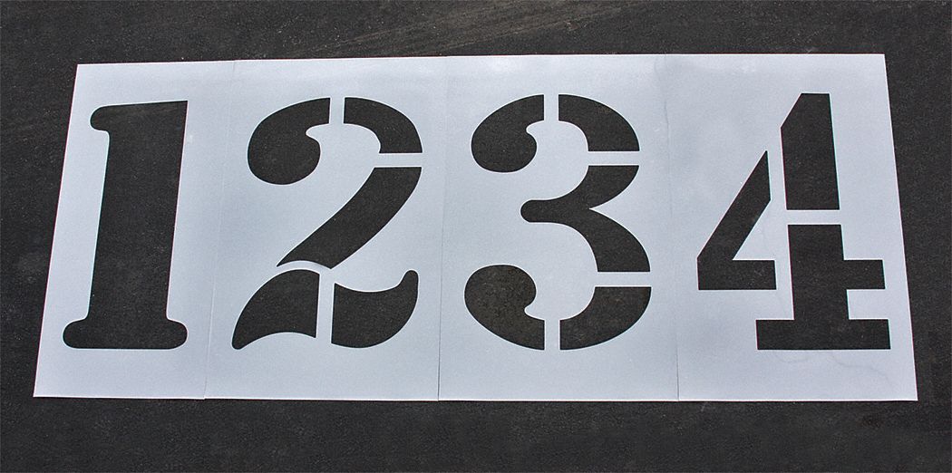 IndivStencil Number Polyethylene 8pcs