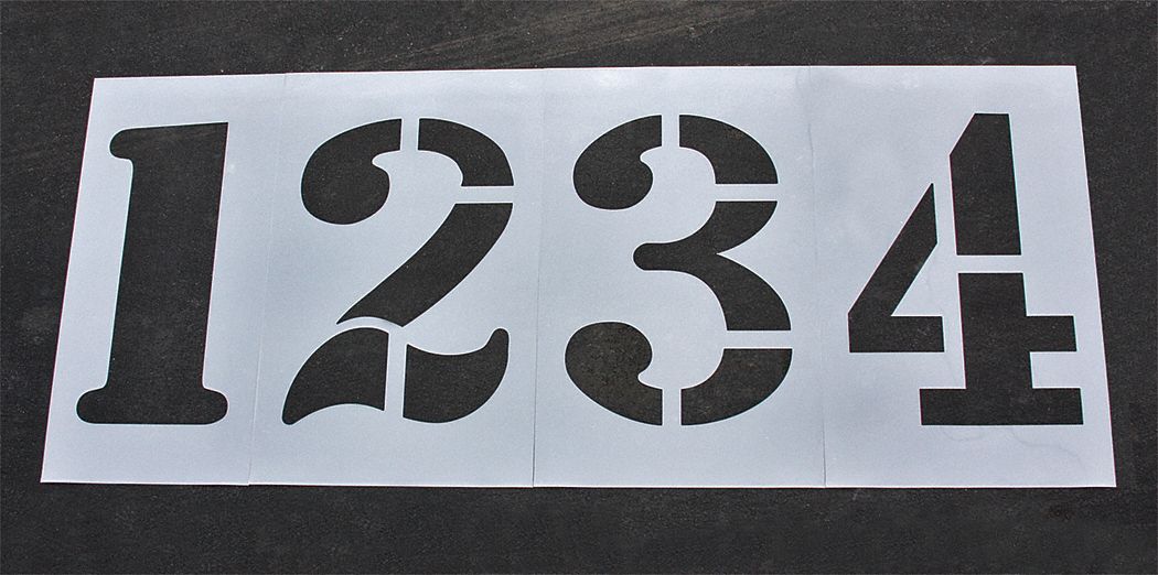 IndivStencil Number Polyethylene 8pcs
