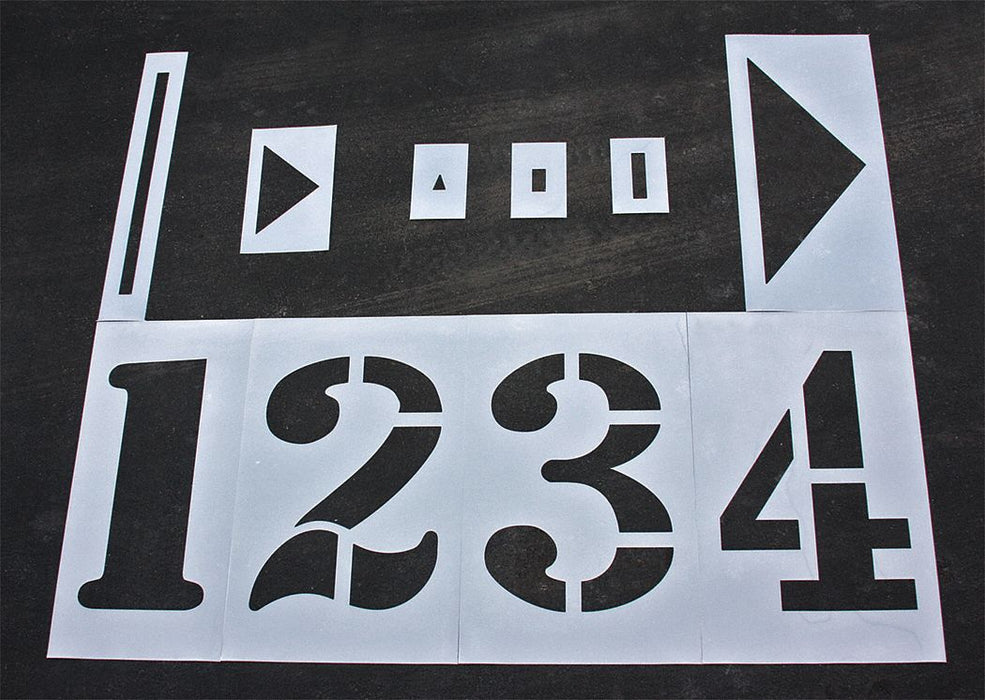 StencilSet NumberSet Polyethylene 14pcs