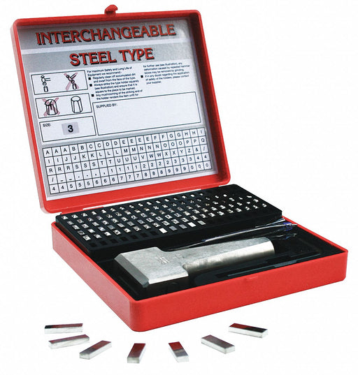 Steel Type Kit Letter/Number/Symbol Set