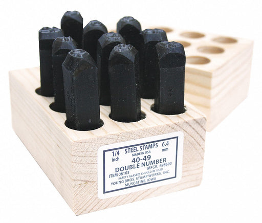 Hand Stamp Kit Double Digit Number Set