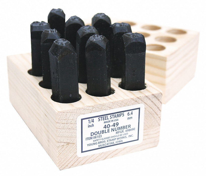 Hand Stamp Kit Double Digit Number Set