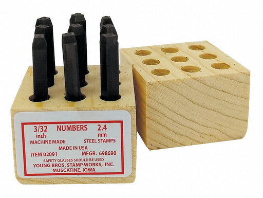 Hand Stamp Kit Number Set