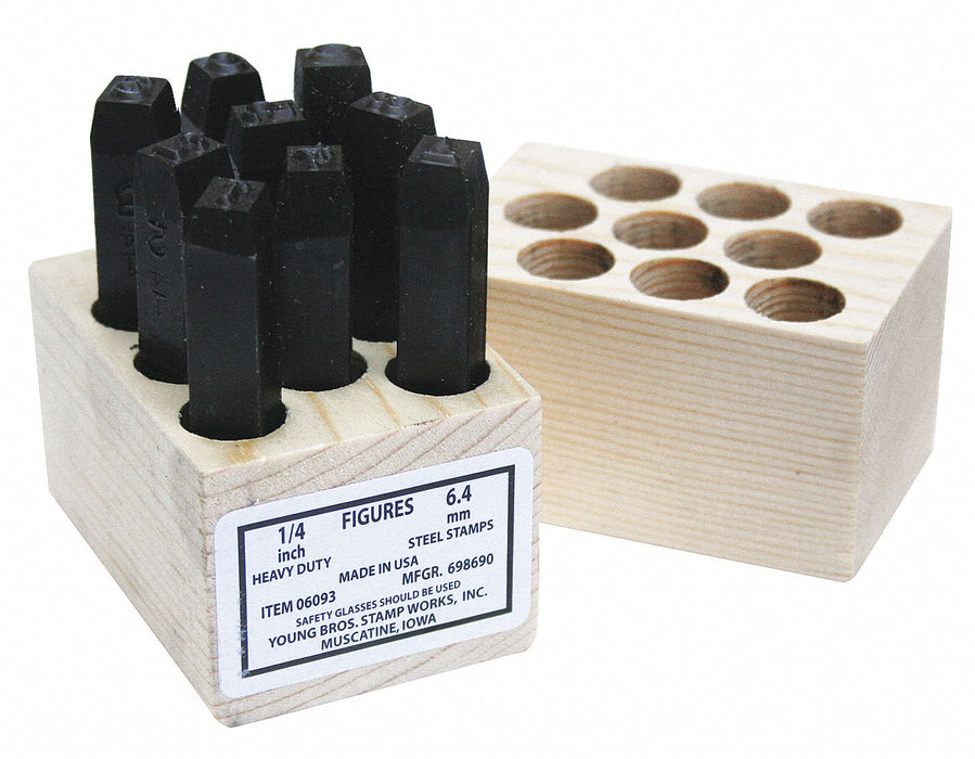 Hand Stamp Kit Number Set