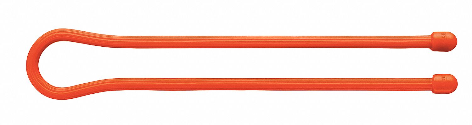 Gear Tie Orange 18 in PK2