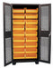 Bin Cabinet Louvered 78 H 36 W 24 D