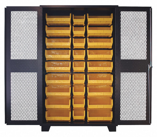 Bin Cabinet Louvered 78 H 48 W 24 D