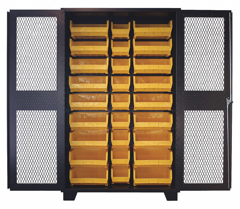 Bin Cabinet Louvered 78 H 48 W 24 D