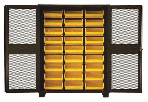 Bin Cabinet Louvered 78 H 60 W 24 D