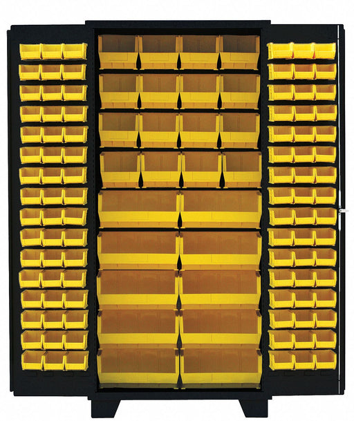 Bin Cabinet Louvered 78 H 36 W 24 D