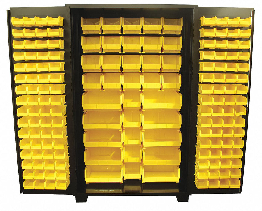 Bin Cabinet Louvered 78 H 48 W 24 D